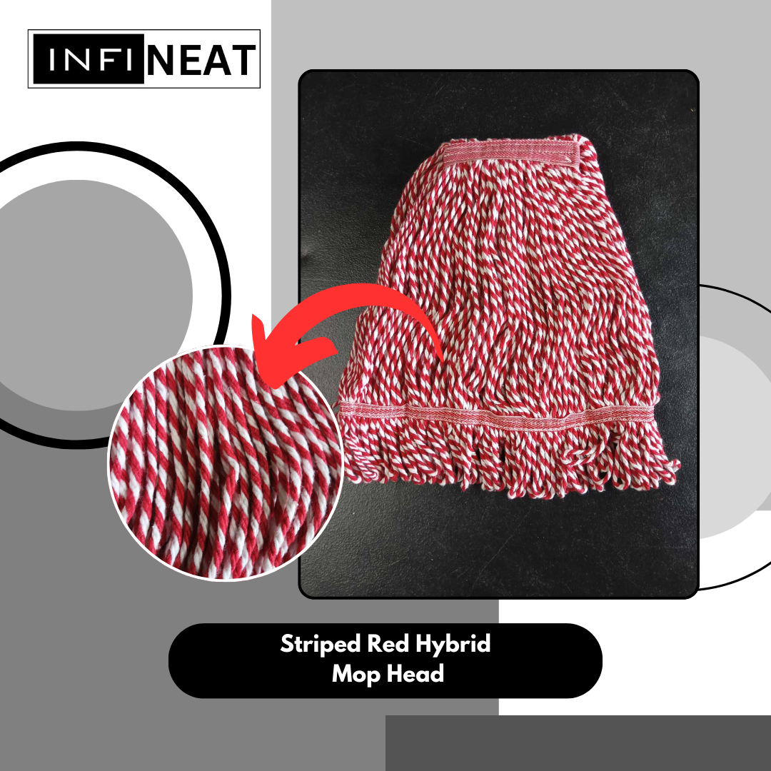 Mop Head Infineat Stripe Colors Red-White New, 2pcs