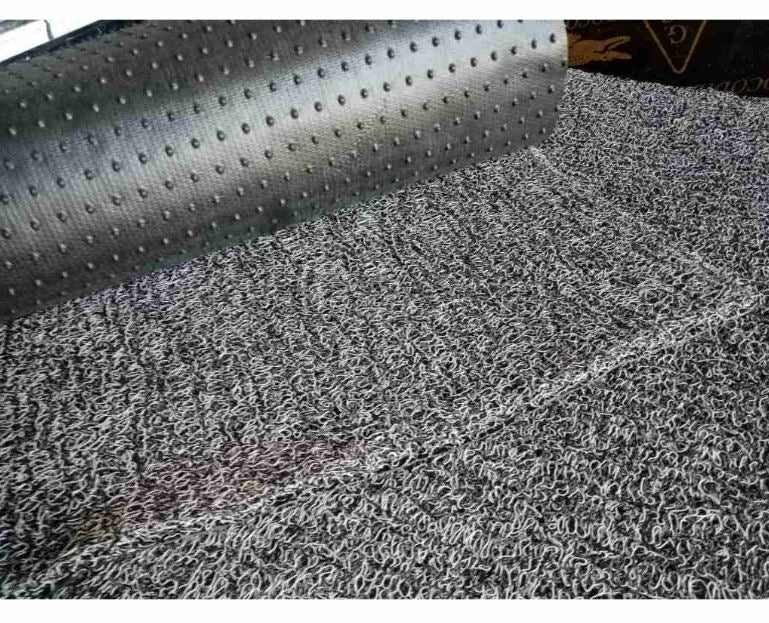 Coil Mat Hybrid Grey-Black Spaghetti Mat Outdoor Mat w/ Anti Slip 3ft x 6ft