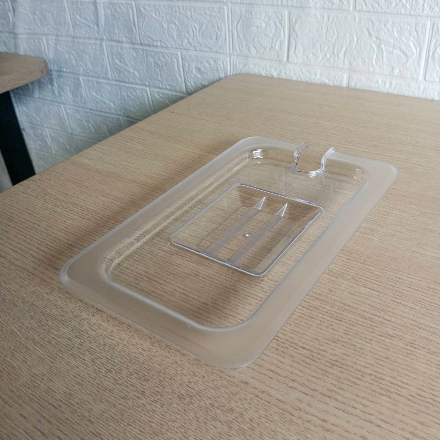 Food Pan Cover 1/4 Clear with Notch