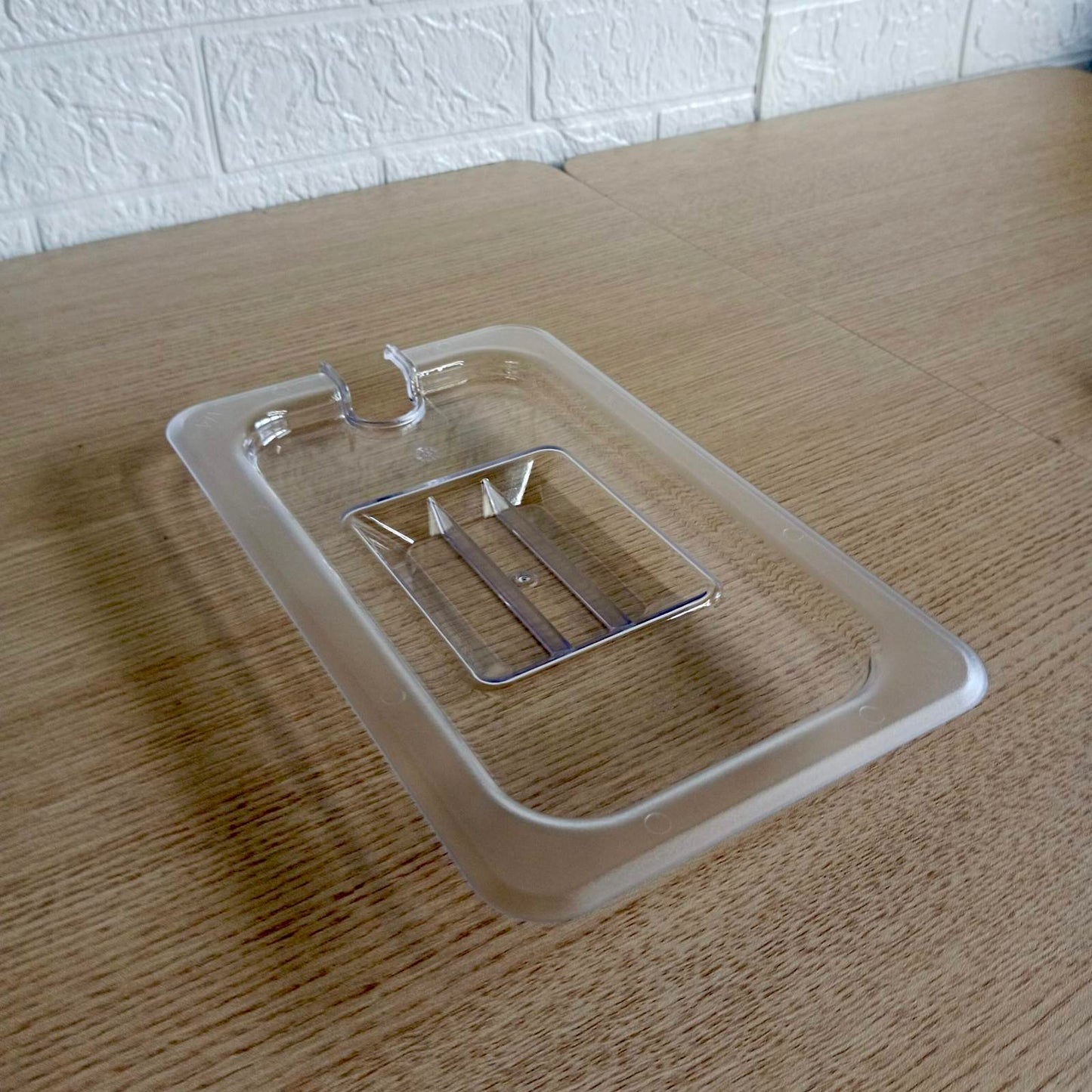 Food Pan Cover 1/4 Clear with Notch