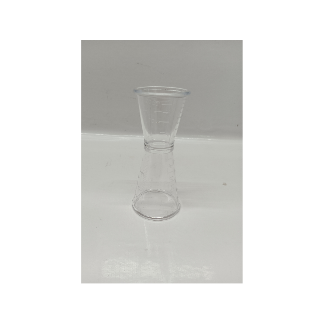 Double Jigger Big Measure Cup, Clear, Polycarbonate, 5pcs