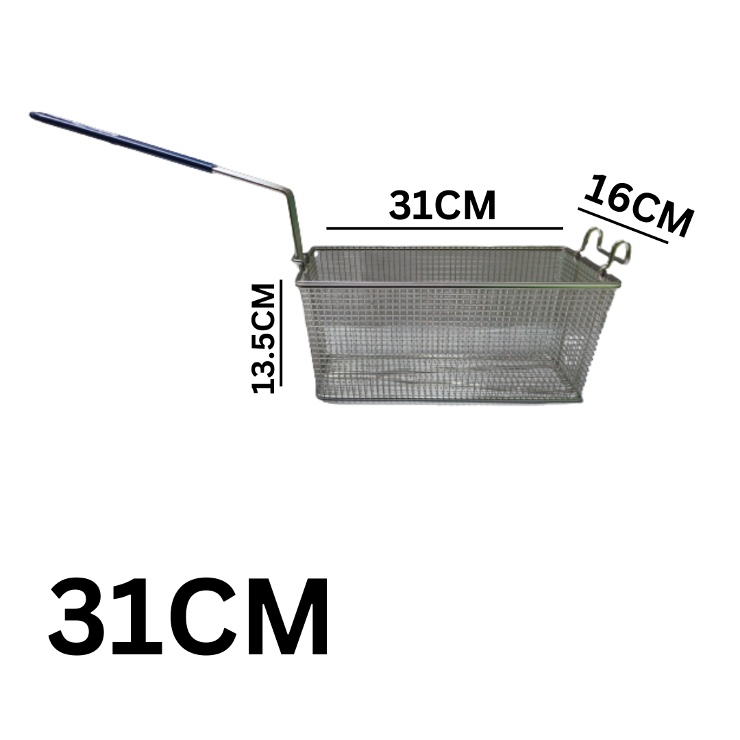 Fry Basket 31x16x13.5cm Split-Vat Type, Restaurant-Grade, 1pc