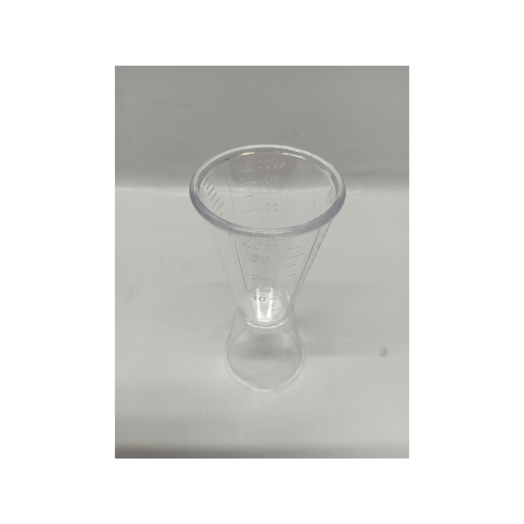 Double Jigger Big Measure Cup, Clear, Polycarbonate, 5pcs
