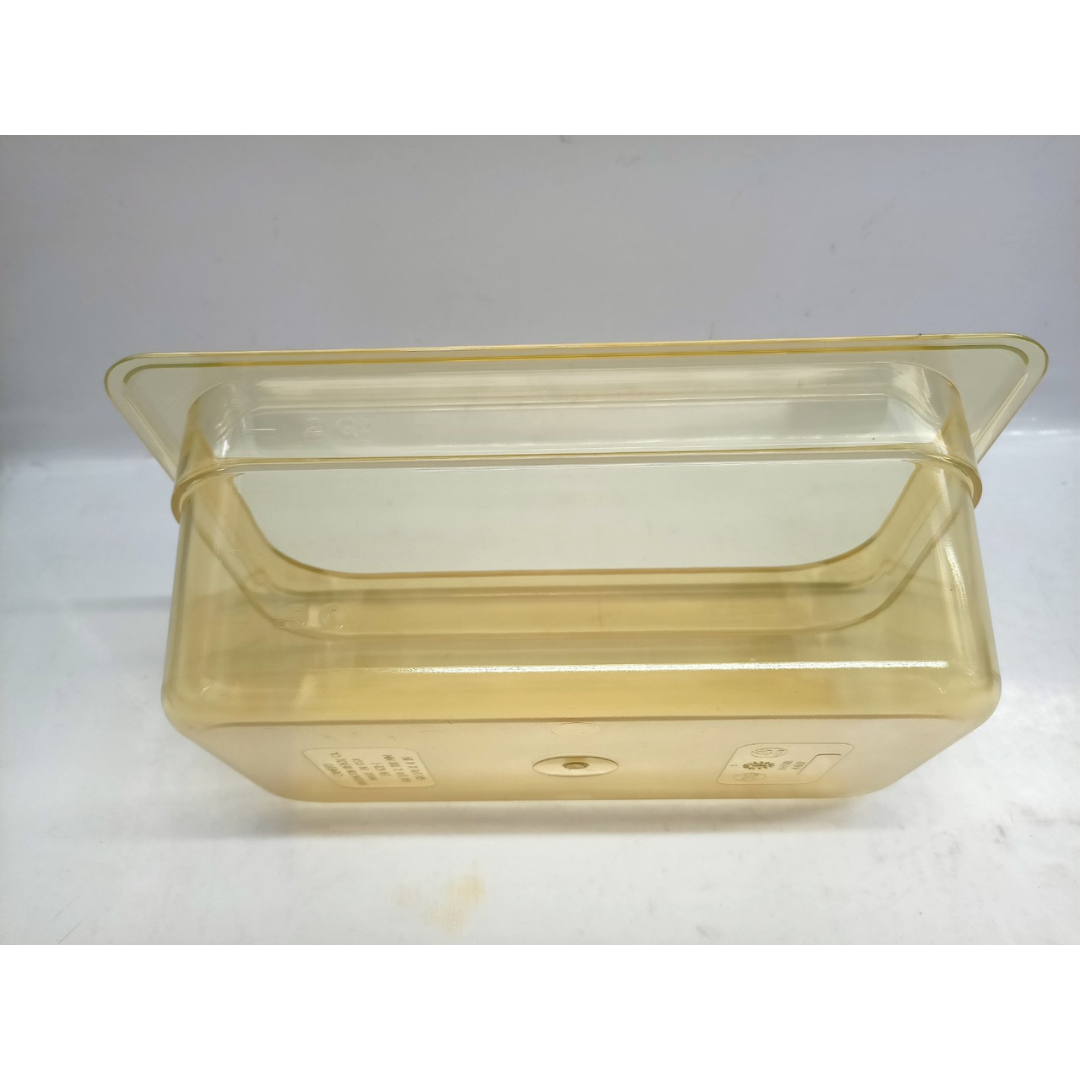 Food Pan 1/4 x 4 inch, Authentic Cambro Brand Amber