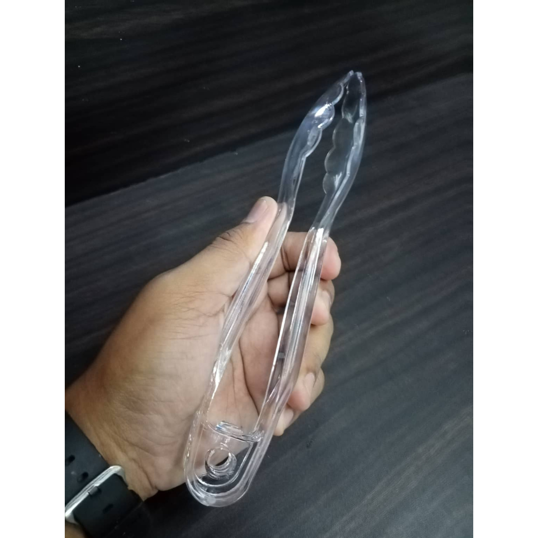 Plastic Tongs, SK 02 Clear (9inch)