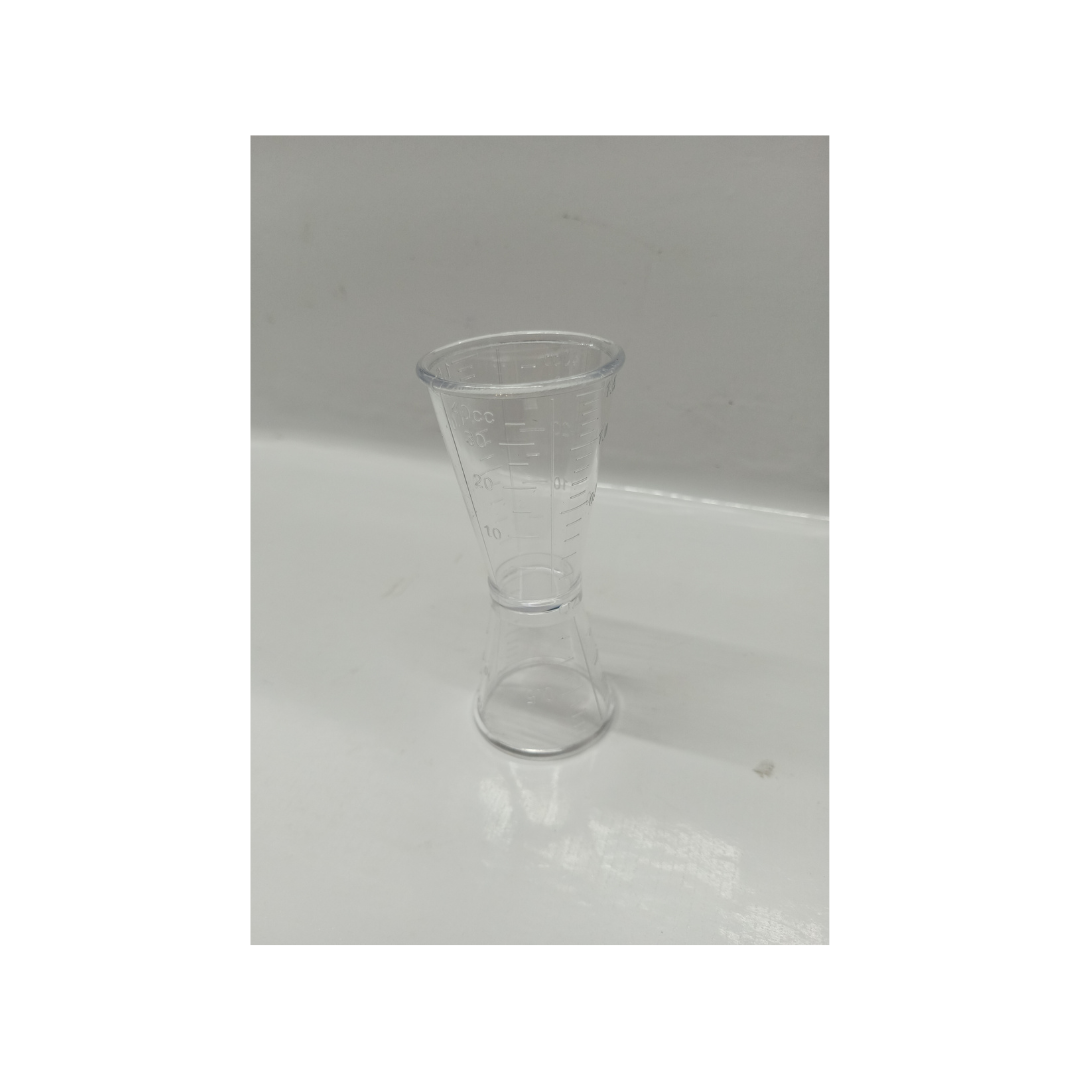 Double Jigger Big Measure Cup, Clear, Polycarbonate, 5pcs