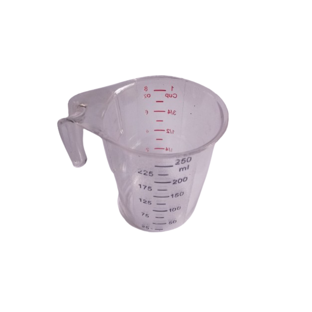 Measuring Cup, 8oz 250ml Red Blue Graduated Label, 2pcs