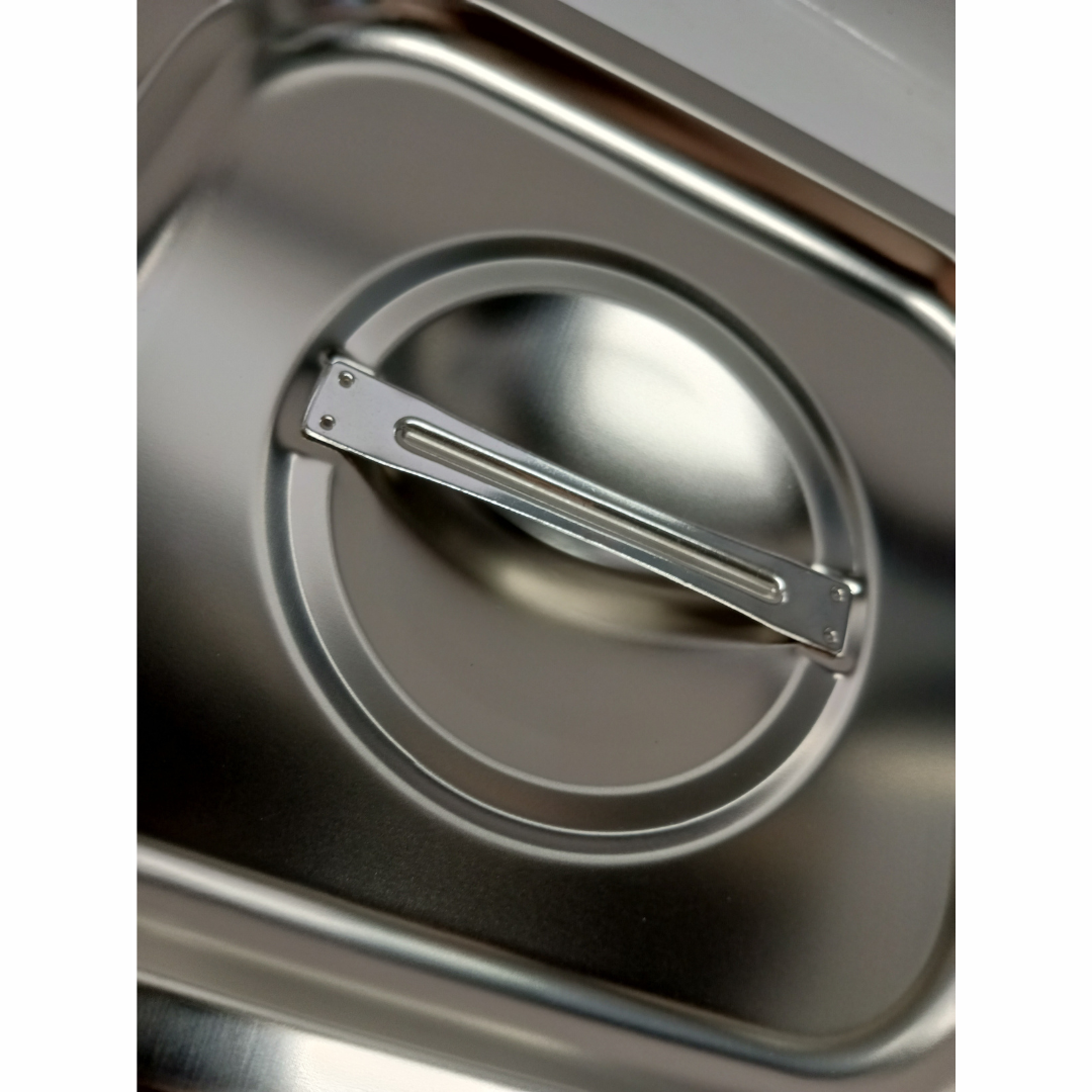 GN Food Pan Cover Closed High Grade Stainless Steel 1mm Thick, 3pcs