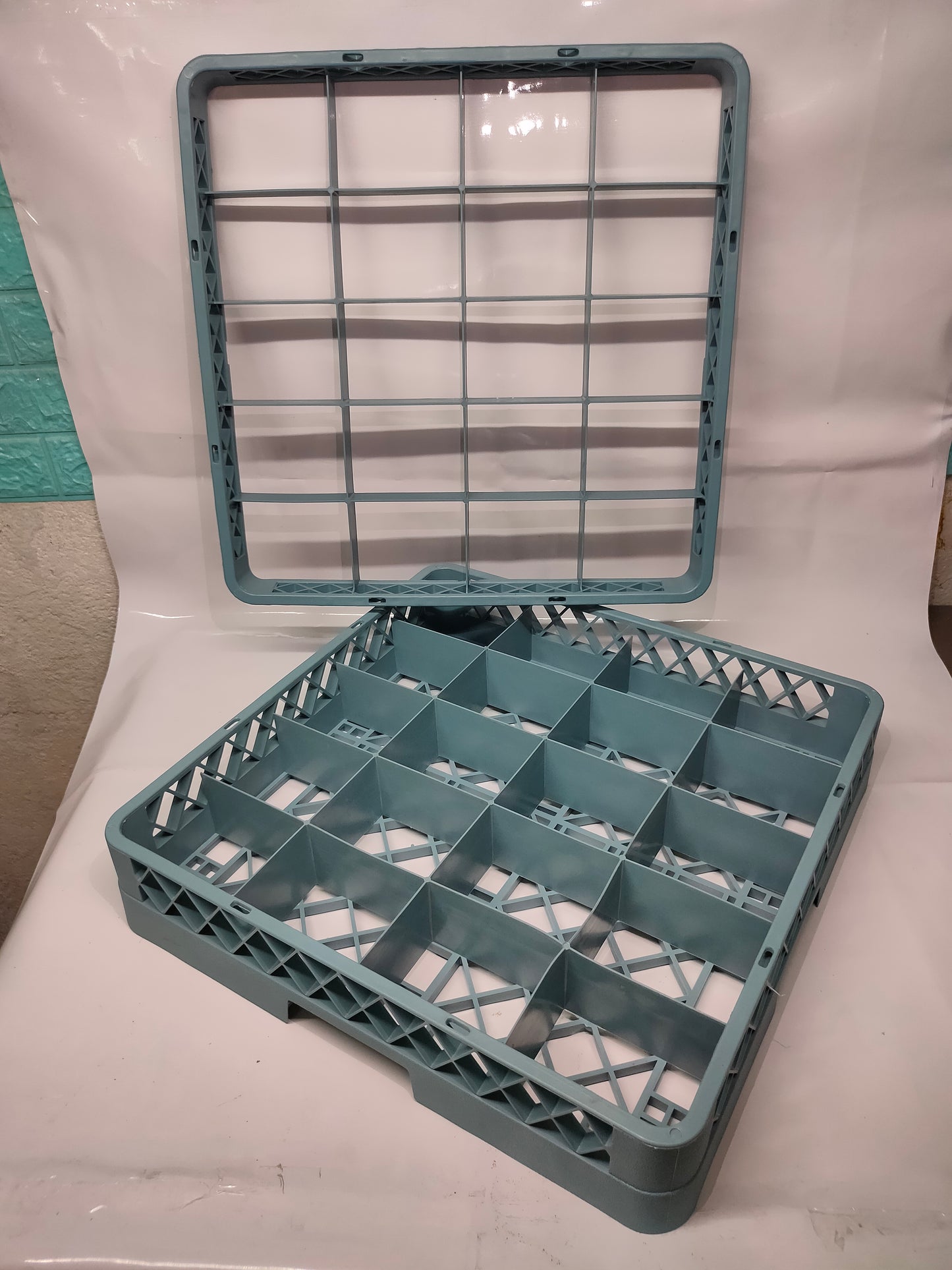 Dishwashing Machine 20 Plaid Cup Rack Infineat Gray with Extender