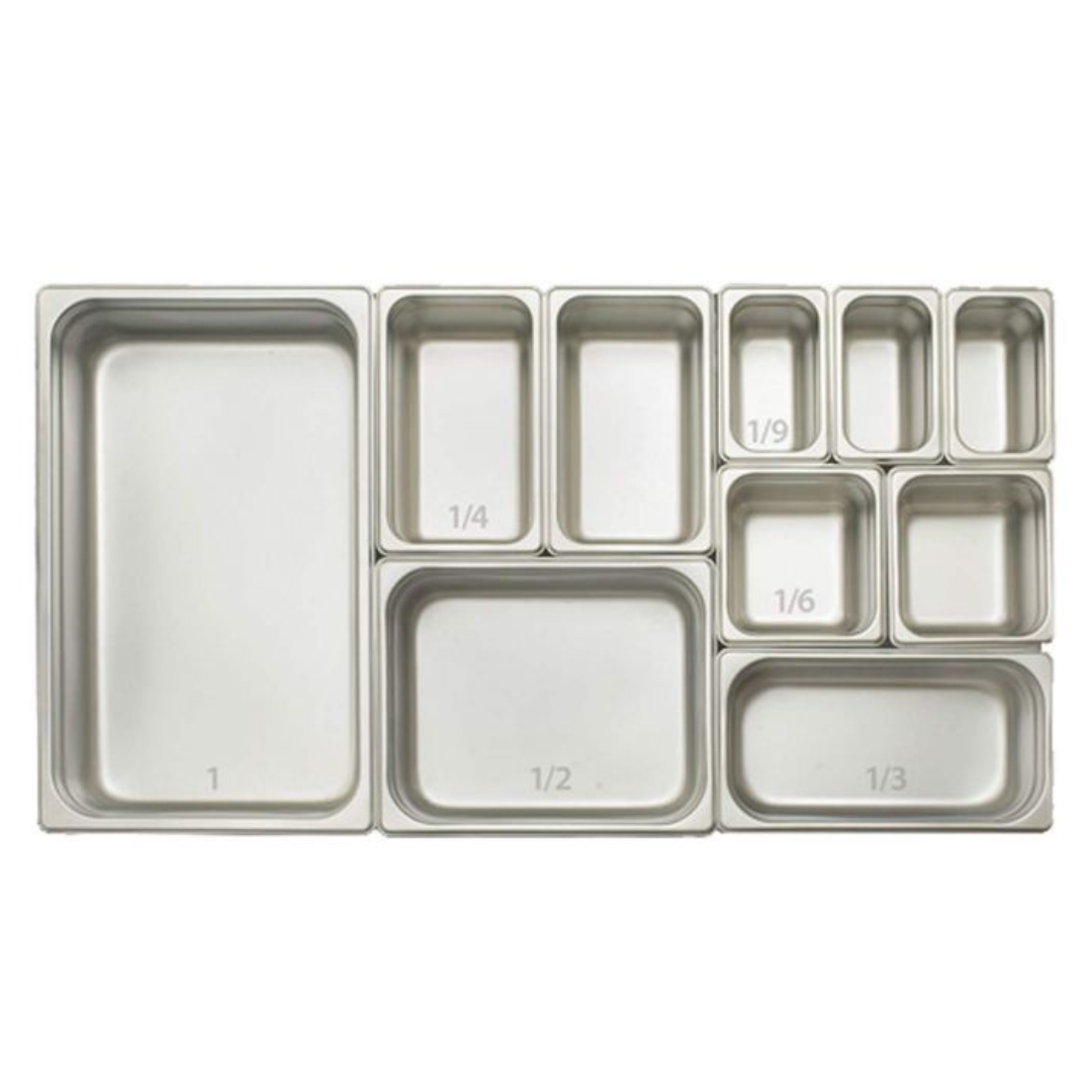 GN Food Pan 1/3 x 1mm Thick High Grade Stainless Steel
