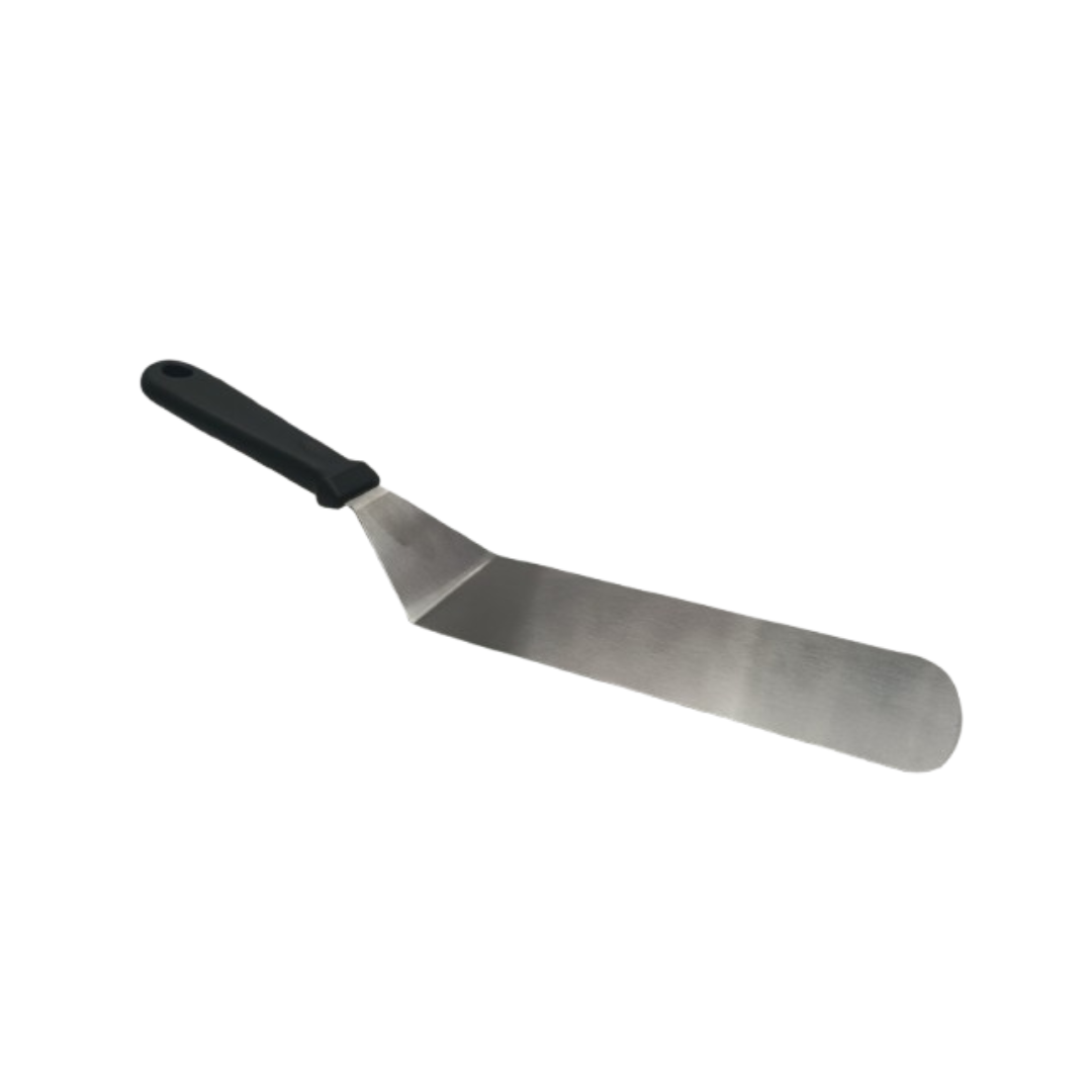 Spatula Long Solid Turner 20x7.2cm High-Grade Stainless Steel Black Handle
