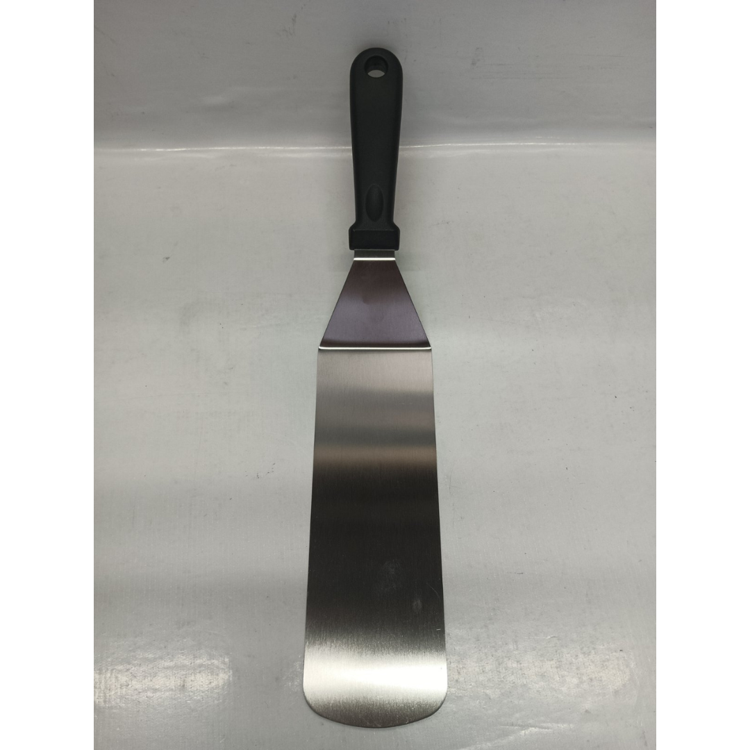 Spatula Long Solid Turner 20x7.2cm High-Grade Stainless Steel Black Handle