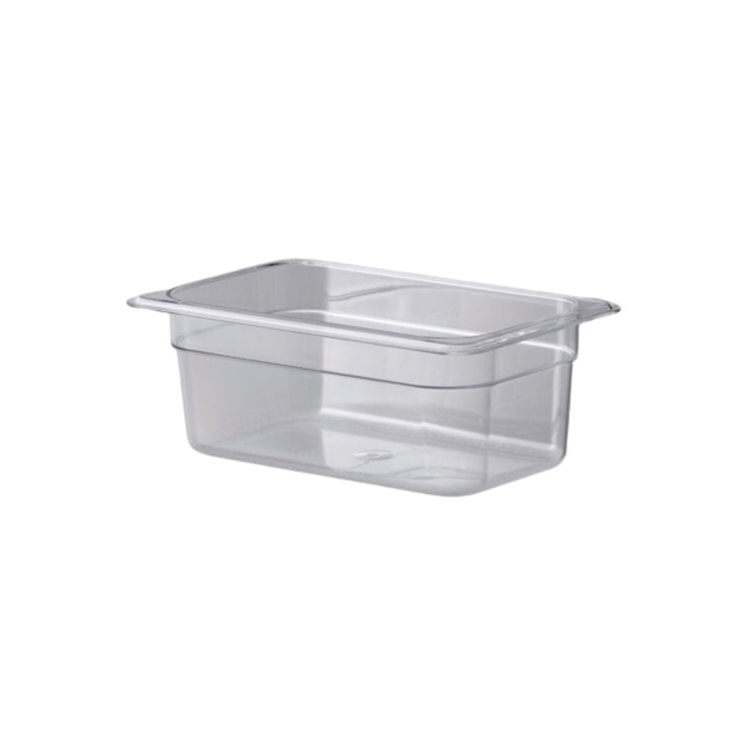 Food Pan Clear 1/4 x 4 inch for Holding Chilled Items 2pcs