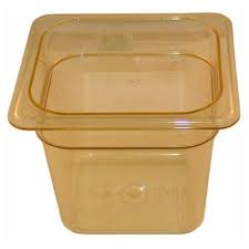 Cambro 1/6x6 inches Amber Food Pan 66HP150 1pc