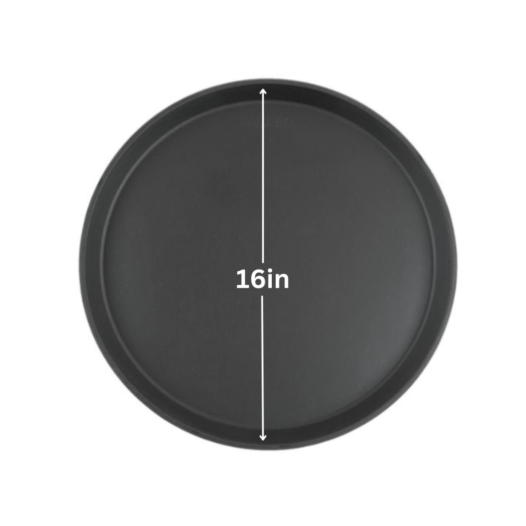 Round Tray 16inch CAMBRO Threadlite Black, 5pcs