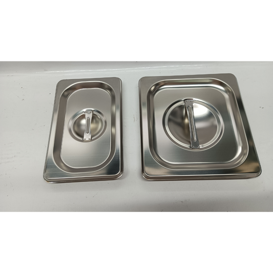 GN Food Pan Cover Closed High Grade Stainless Steel 1mm Thick, 3pcs