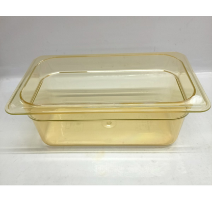 Food Pan 1/4 x 4 inch, Authentic Cambro Brand Amber