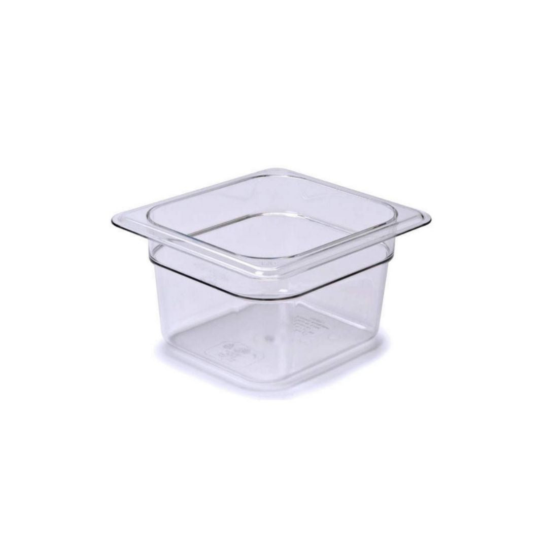 Food Pan Clear 1/6x4 inch for Holding Chilled Items 3pcs