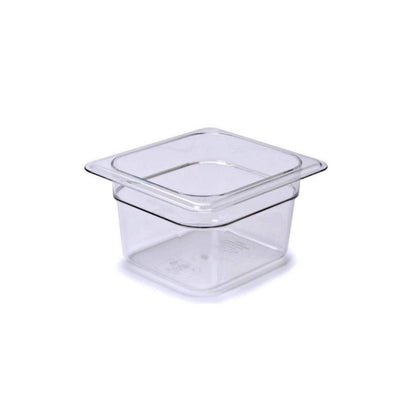 Food Pan Clear 1/6x4 inch for Holding Chilled Items 3pcs