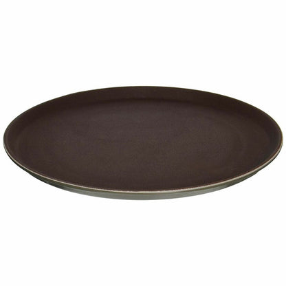 Round Tray Fiber Glass Non-Slip 16inch BROWN 5pcs