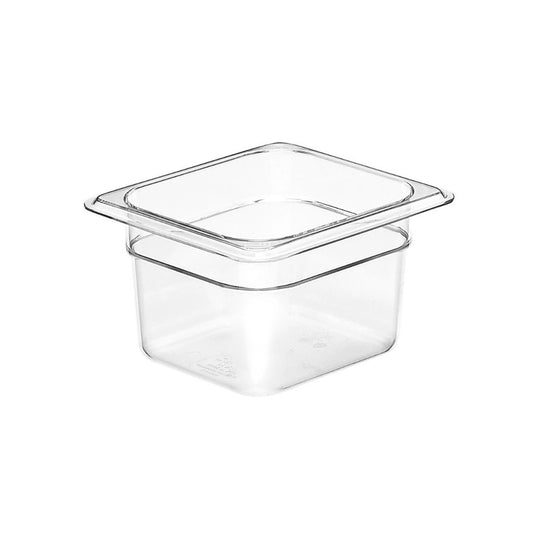 Food Pan Clear 1/6x4 inch for Holding Chilled Items 3pcs