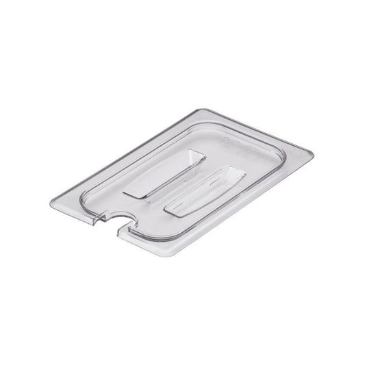 Food Pan Cover 1/4 Clear with Notch, 2pcs