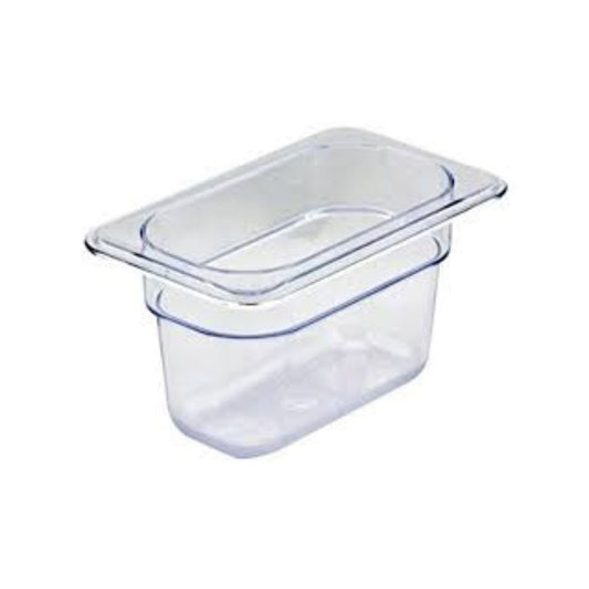 Food Pan Clear 1/9x4 inch for Holding Chilled Items 5pcs
