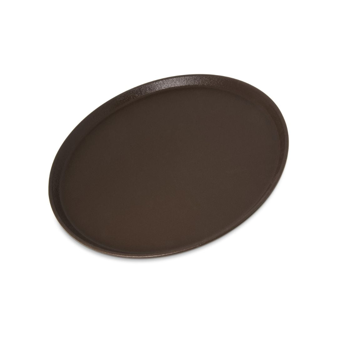 Round Tray Fiber Glass Non-Slip 16inch BROWN 5pcs