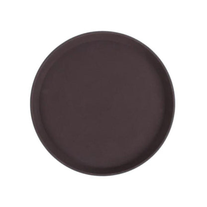 Round Tray Fiber Glass Non-Slip 16inch BROWN 5pcs
