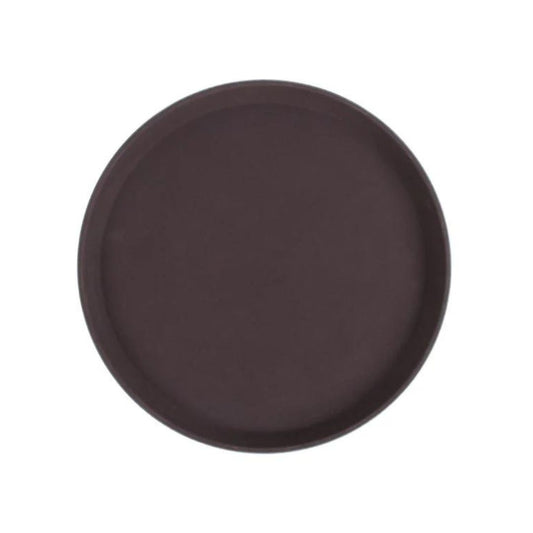 Round Tray Fiber Glass Non-Slip 16inch BROWN 5pcs