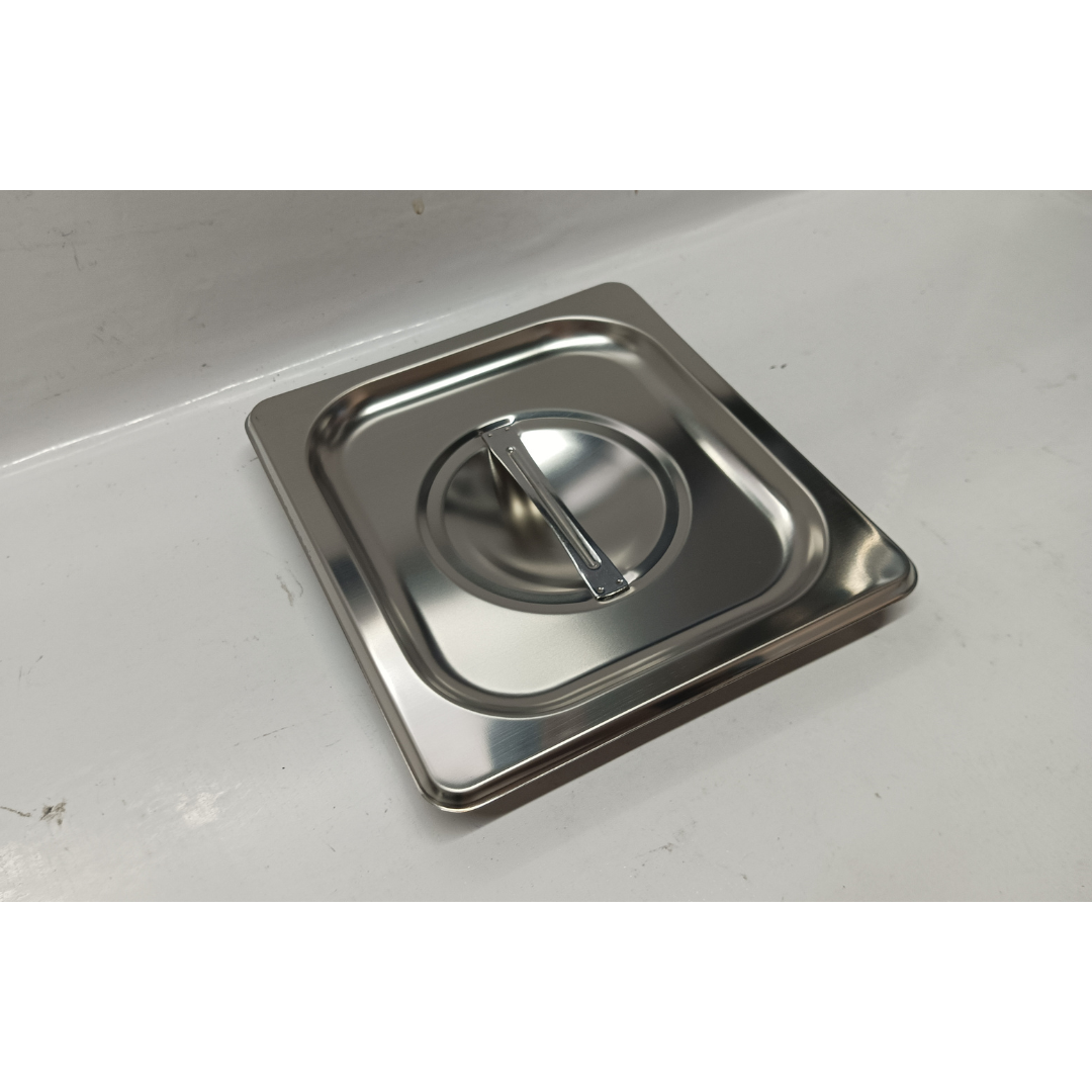 GN Food Pan Cover Closed High Grade Stainless Steel 1mm Thick, 3pcs