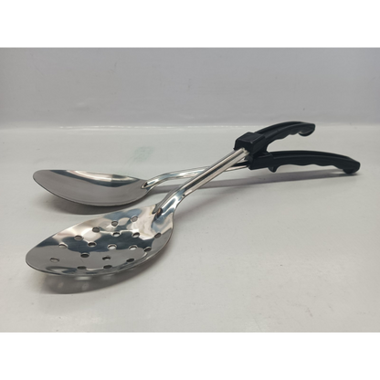 Basting Spoons 13 Inches Stainless Steel Black Handle 2pcs