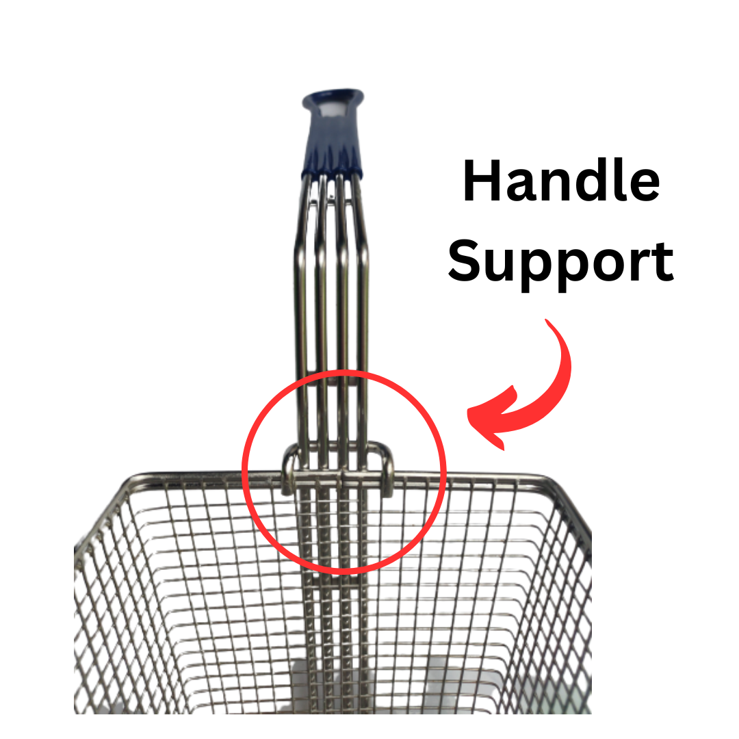 Fry Basket Split-Vat Stainless Steel 201 Blue Handle