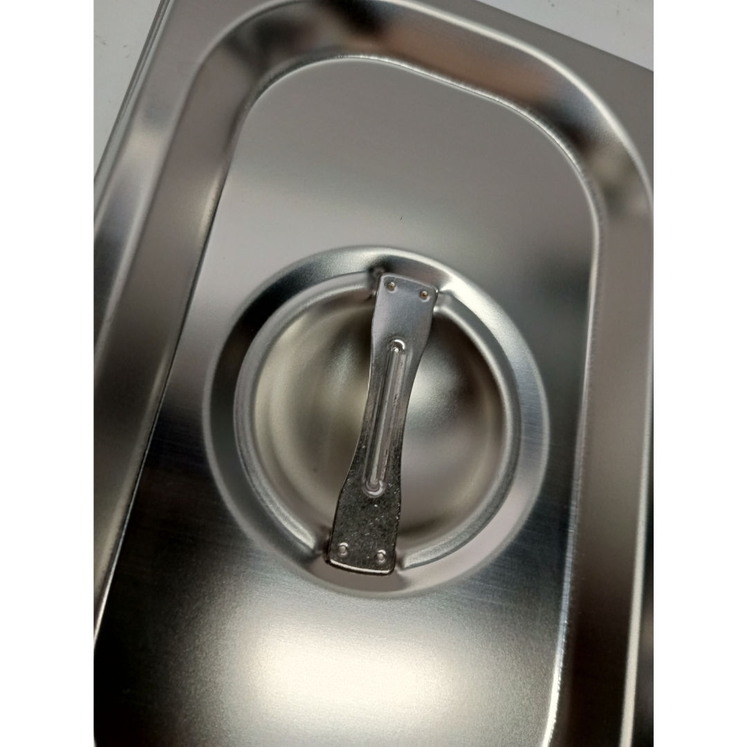 GN Food Pan Cover Closed High Grade Stainless Steel 1mm Thick, 3pcs