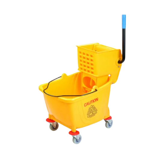 Mop Squeezer Side Press Single Mop Bucket 32L, 1 Set