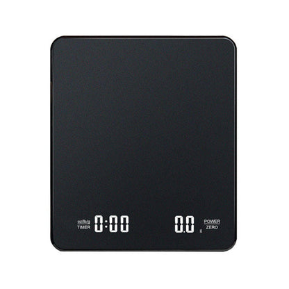 Coffee Brewing Weighing Scale Black Nano Timer with Dual Hidden LED Display Rechargeable