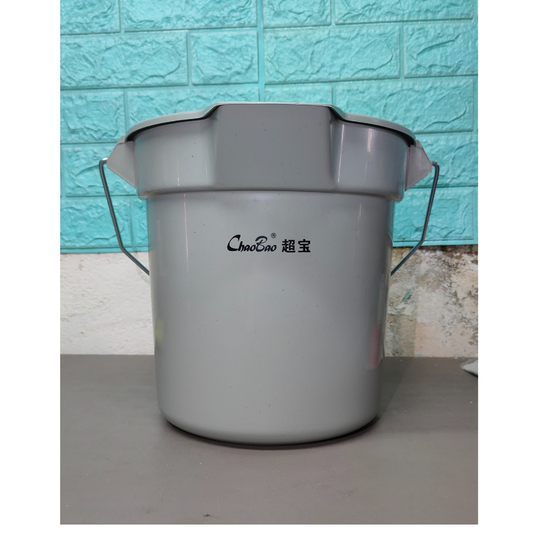 Bucket Round Chaobao with handle Grey 10qt