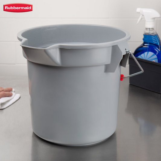 Brute Bucket Rubbermaid Round Gray with Handle 9.5L / 10Q