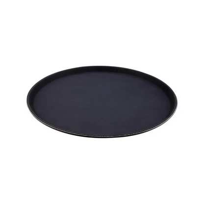 Round Tray Black 16 inches Fiber Glass, 5pcs