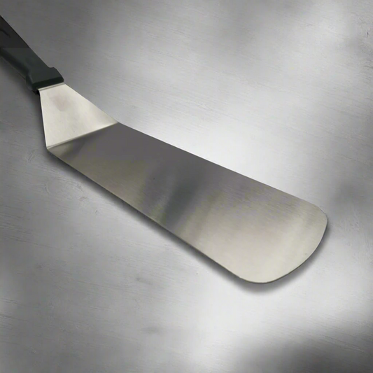 Spatula Long Solid Turner 20x7.2cm High-Grade Stainless Steel Black Handle