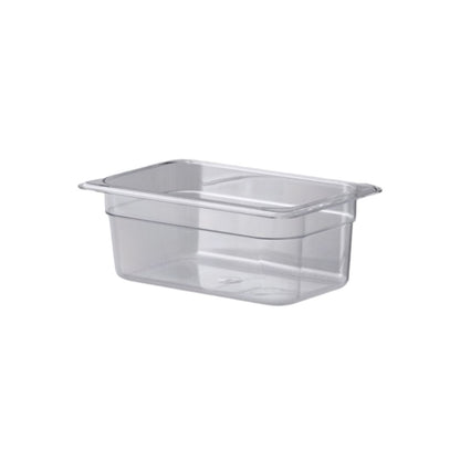 Food Pan Clear 1/4 x 4 inch for Holding Chilled Items 2pcs