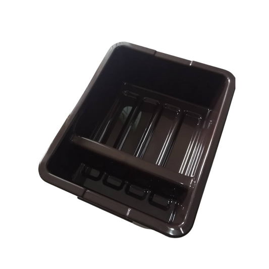 Bussing Box 2pcs Brown Authentic Rubbermaid with Divider