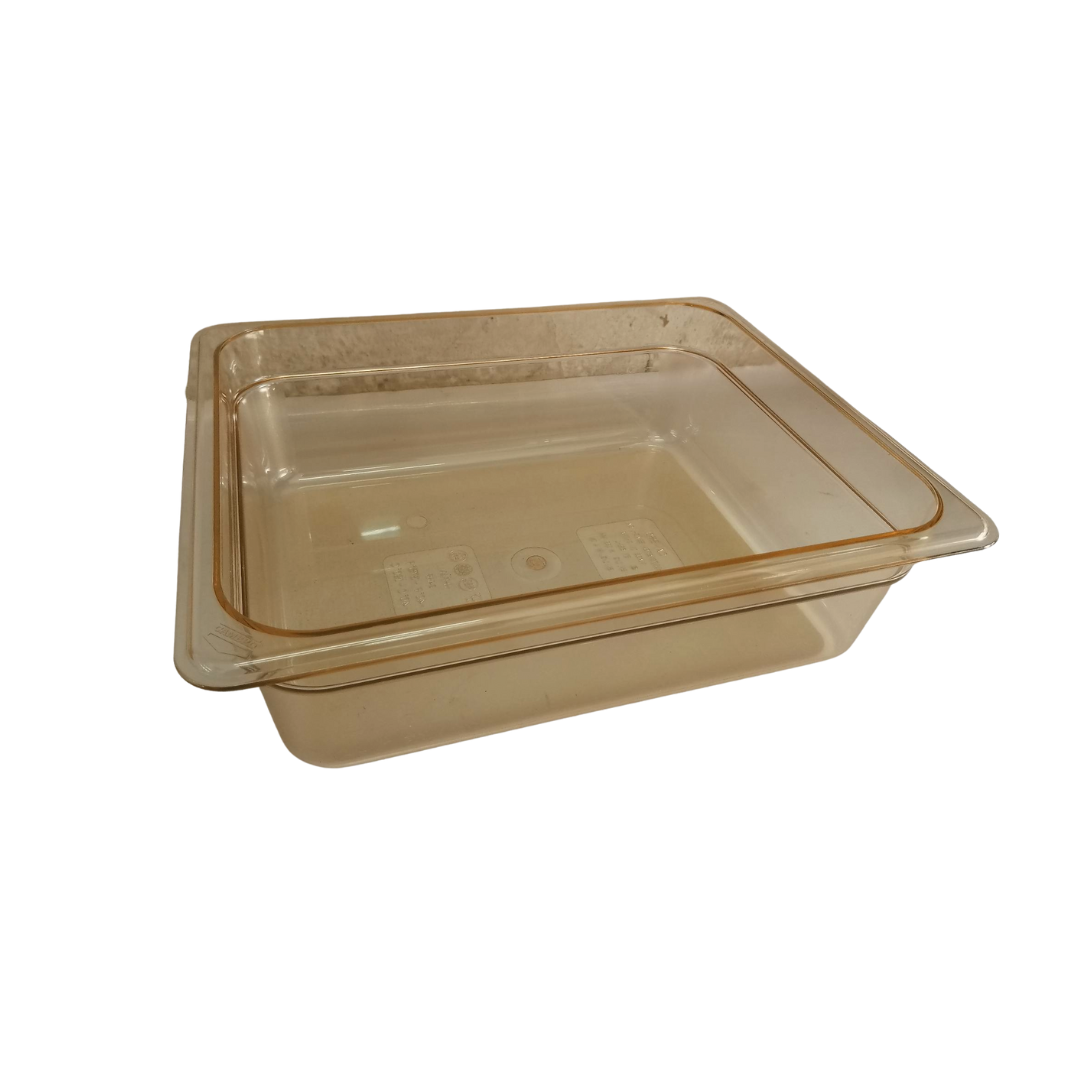 Food Pan 1/2 x 4 inch, Authentic Cambro Brand Amber