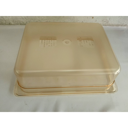 Food Pan 1/2 x 4 inch, Authentic Cambro Brand Amber