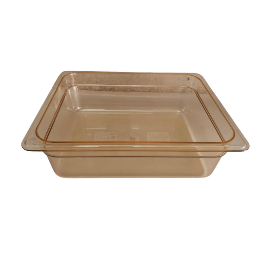Food Pan 1/2 x 4 inch, Authentic Cambro Brand Amber